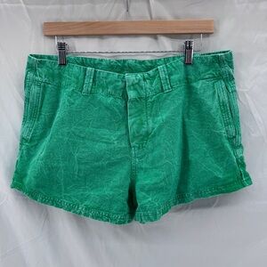 Free People Low-Rise Slouchy Green Micro Shorts Size 12 Boho Beach Shorties